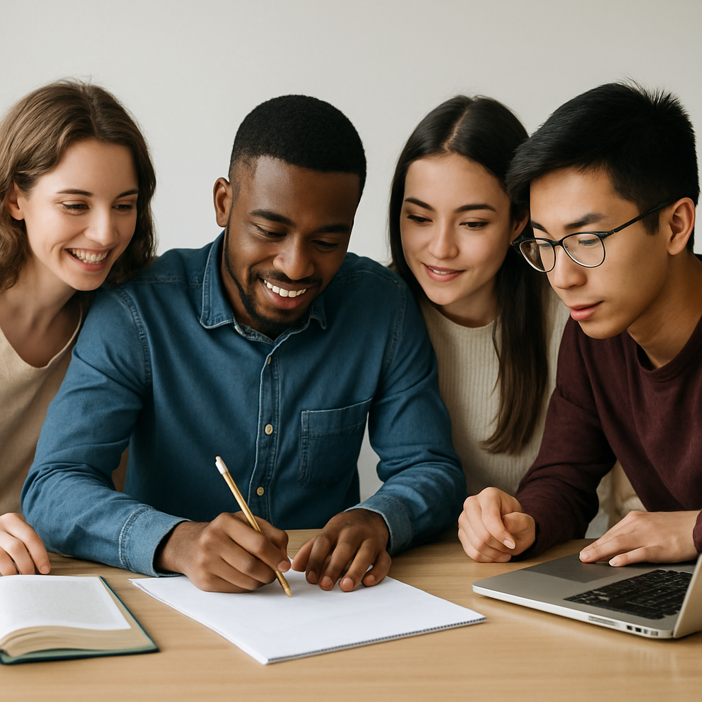 picture of people working on a assignment-1