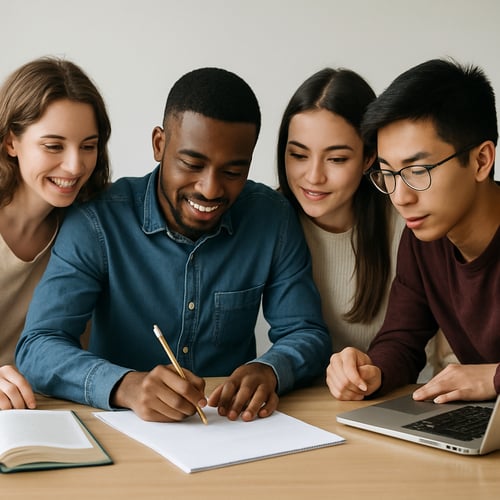 picture of people working on a assignment-1