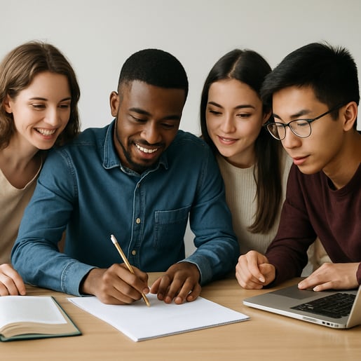 picture of people working on a assignment-1